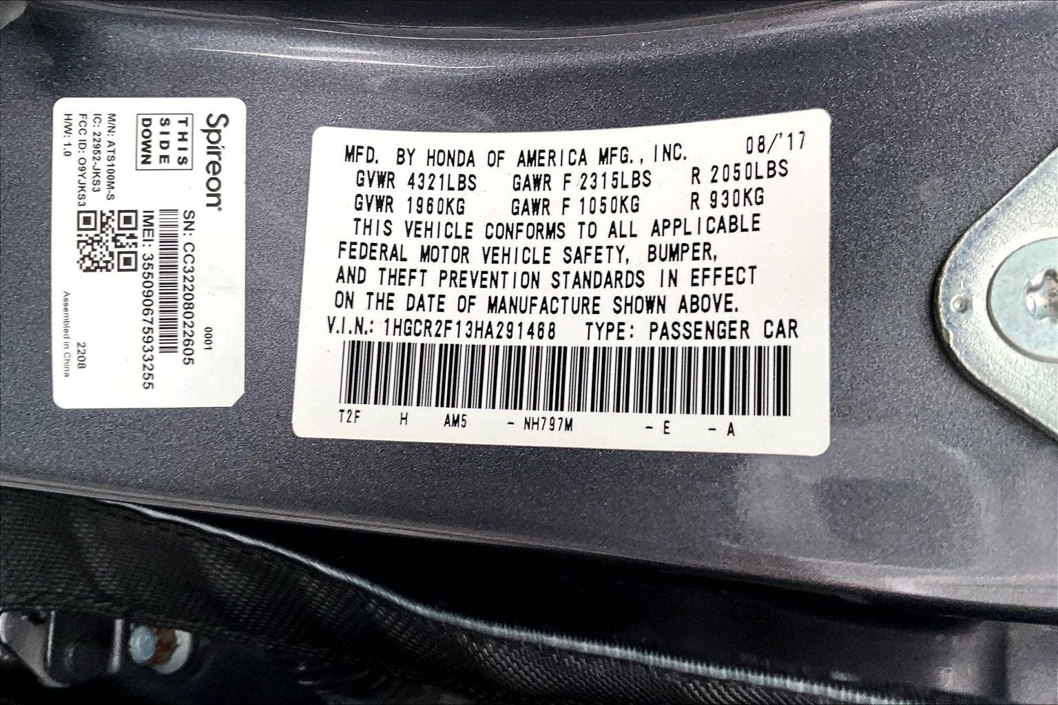 2017 Honda Accord Sedan Sport SE