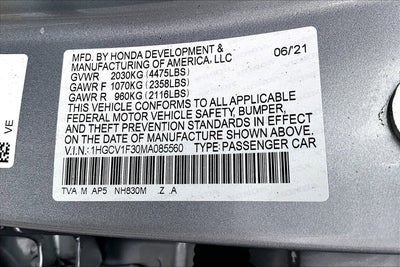 2021 Honda Accord Sedan Sport