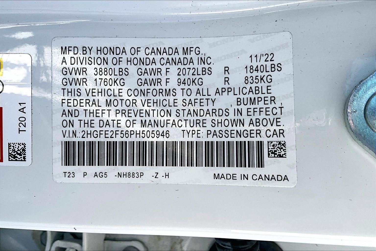 2023 Honda Civic Sedan Sport