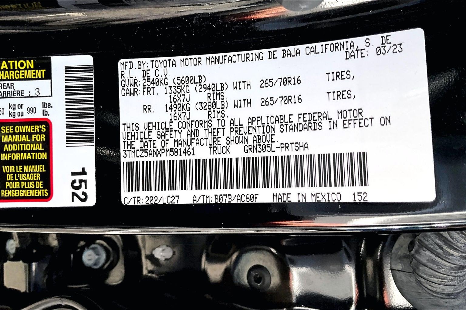 2023 Toyota Tacoma 4WD TRD Off Road