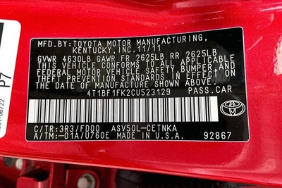 2012 Toyota Camry LE