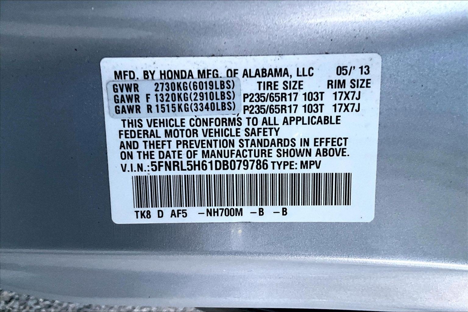 2013 Honda Odyssey EX-L