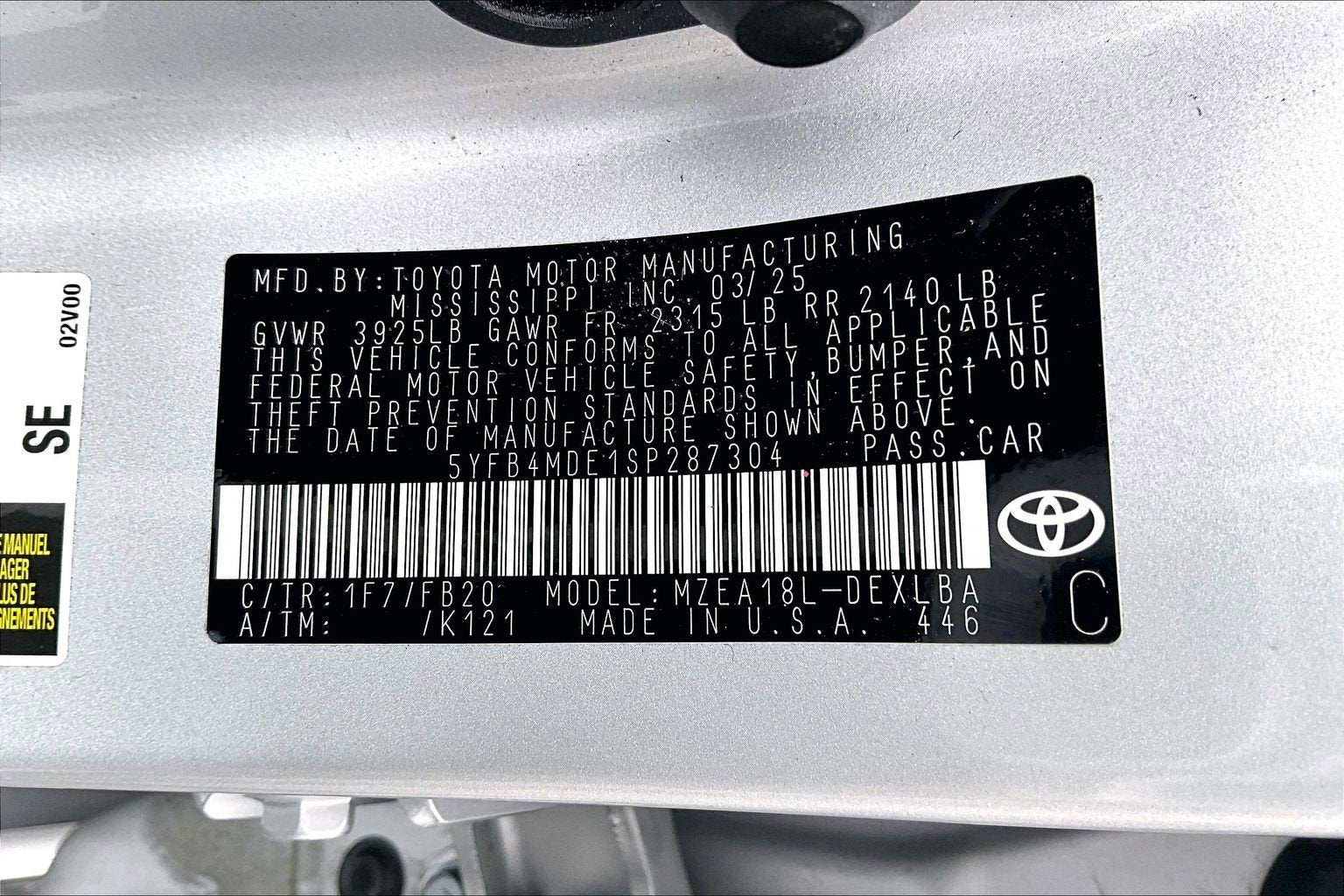 2025 Toyota Corolla LE