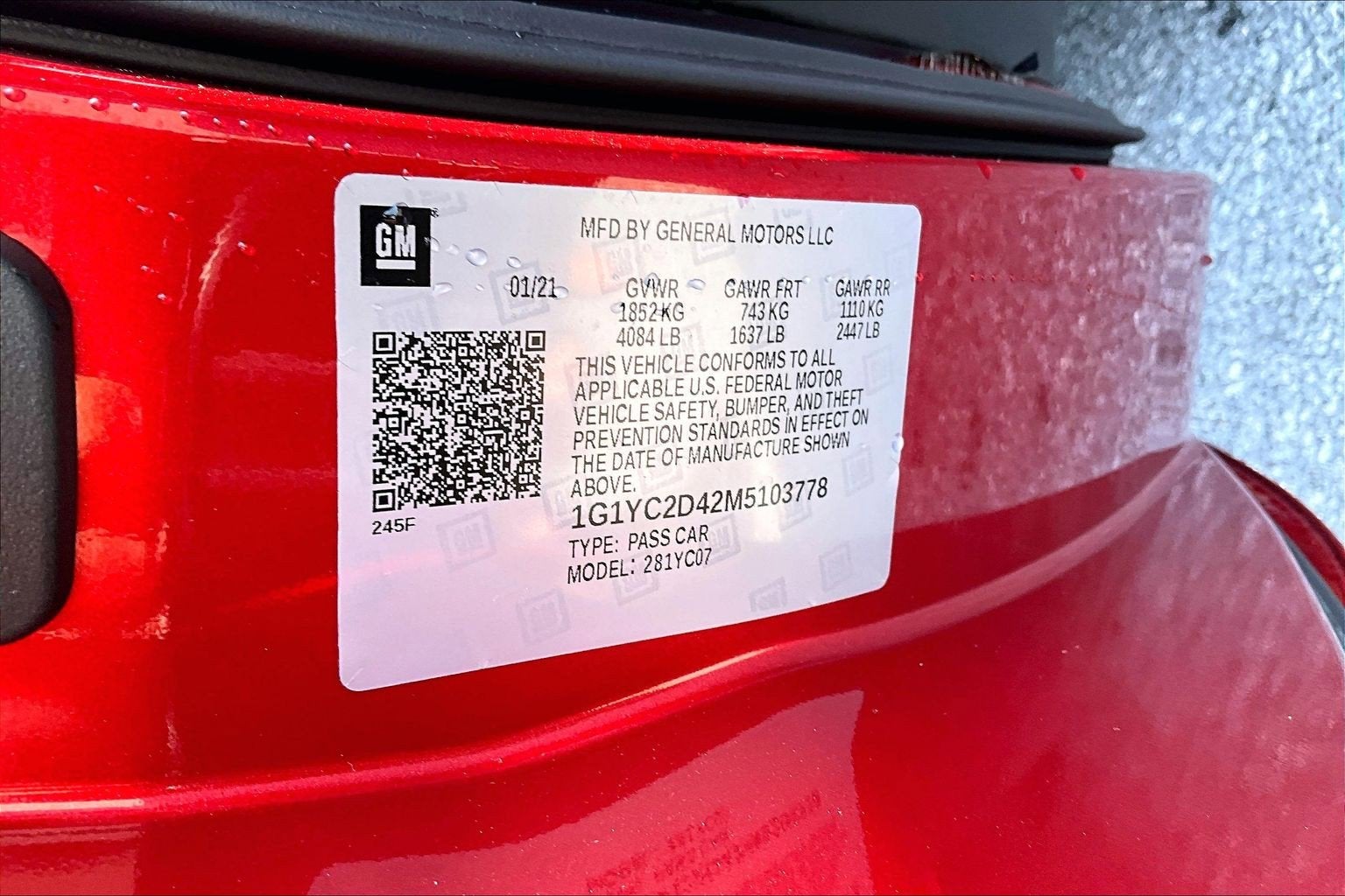 2021 Chevrolet Corvette Stingray 3LT