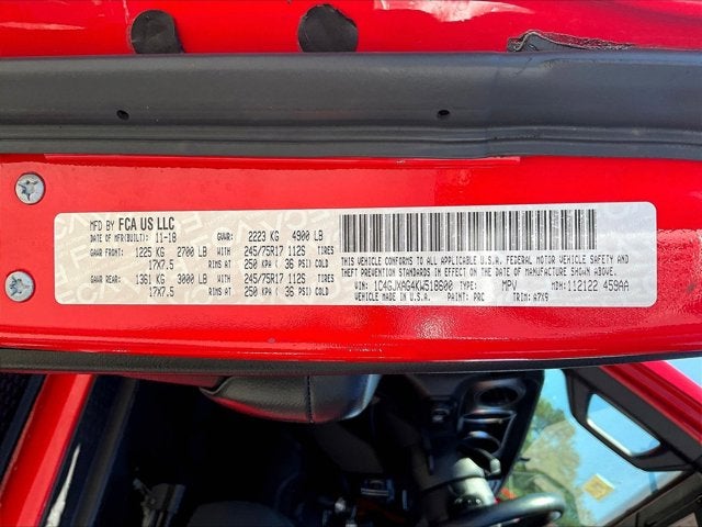 2019 Jeep Wrangler Sport S 4x4