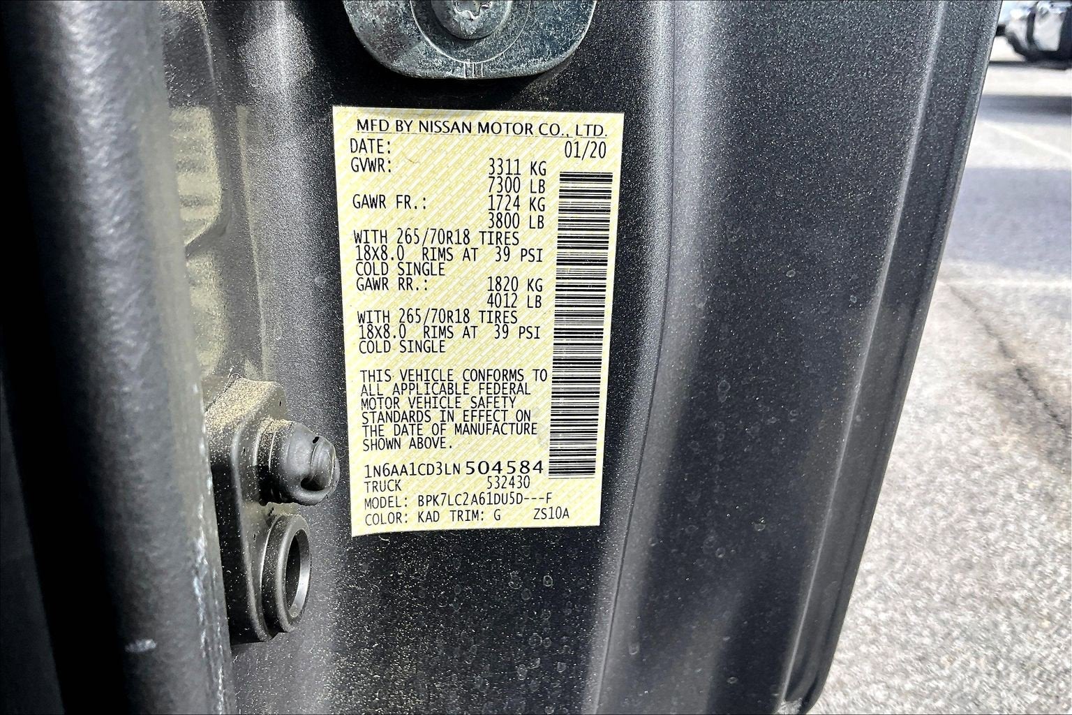 2020 Nissan Titan SV