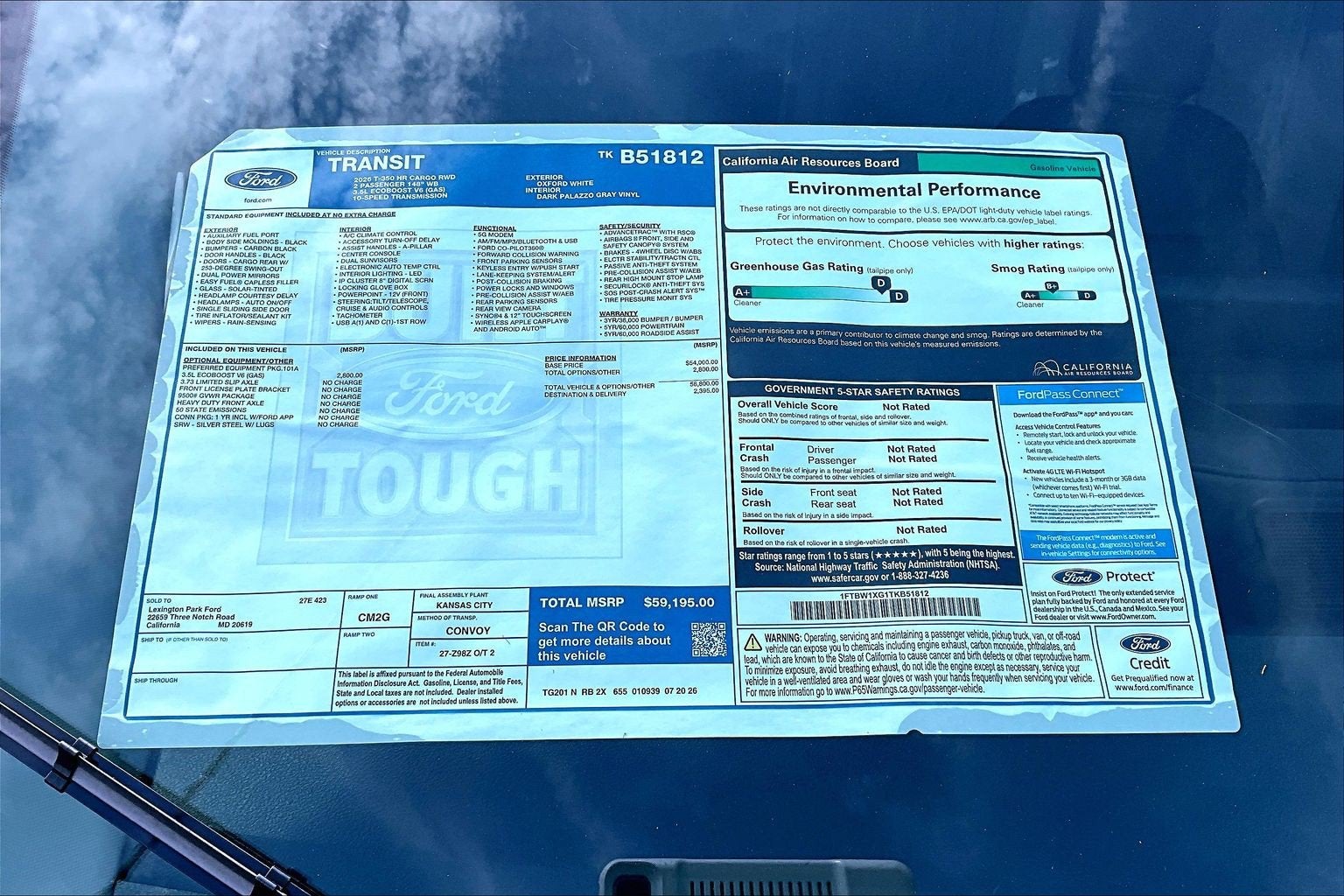 2026 Ford Transit Cargo Van Base