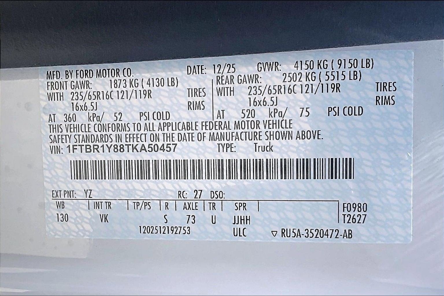 2026 Ford Transit Cargo Van 250