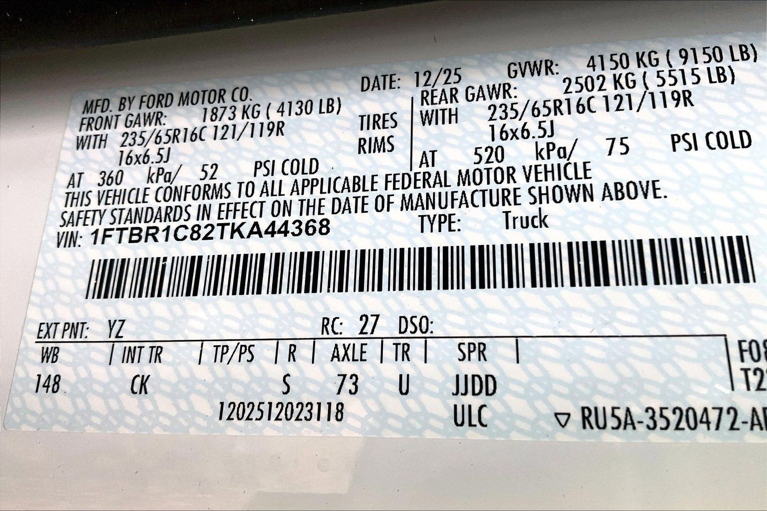 2026 Ford Transit Cargo Van 250