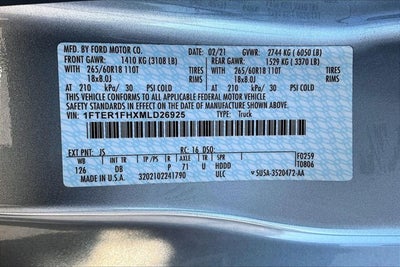 2021 Ford Ranger 4WD