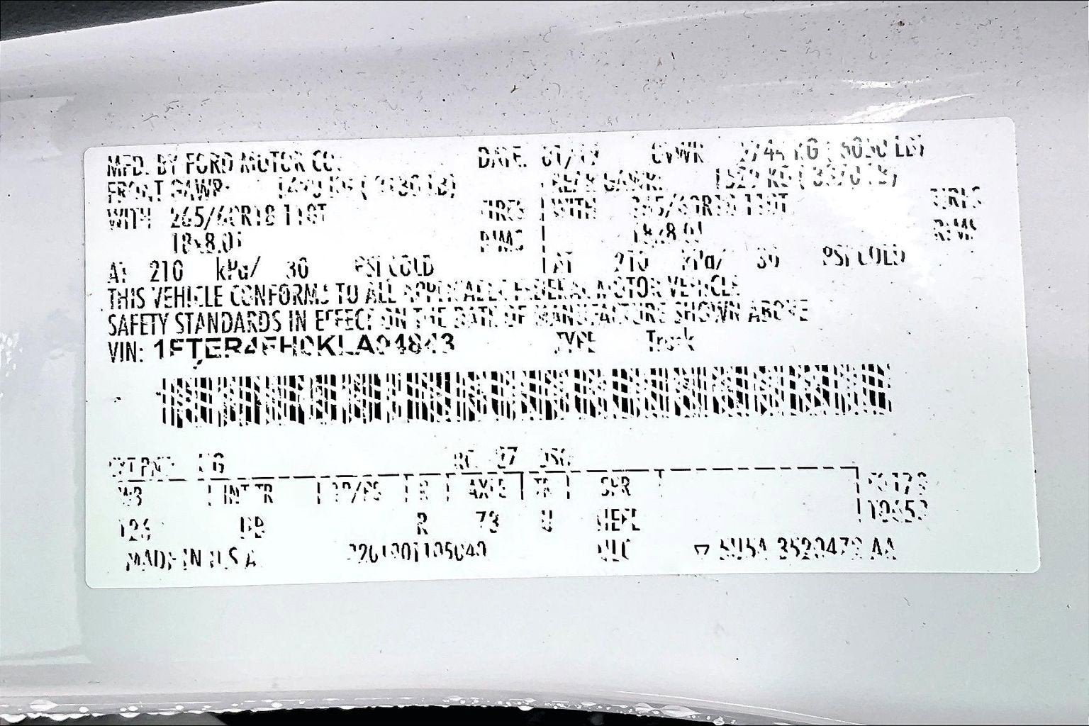 2019 Ford Ranger LARIAT