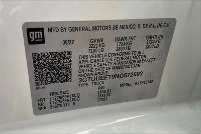 2022 GMC Sierra 1500 AT4