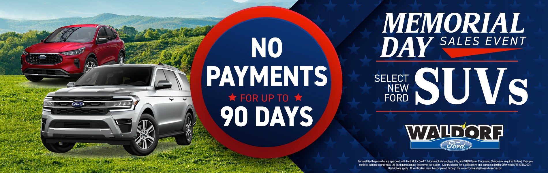 No Payments for 90 on SUVs!