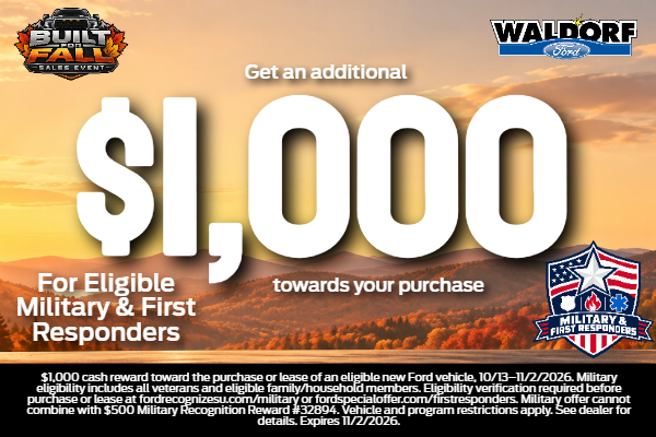 Military & First Responders get $1,000 towards your purchase