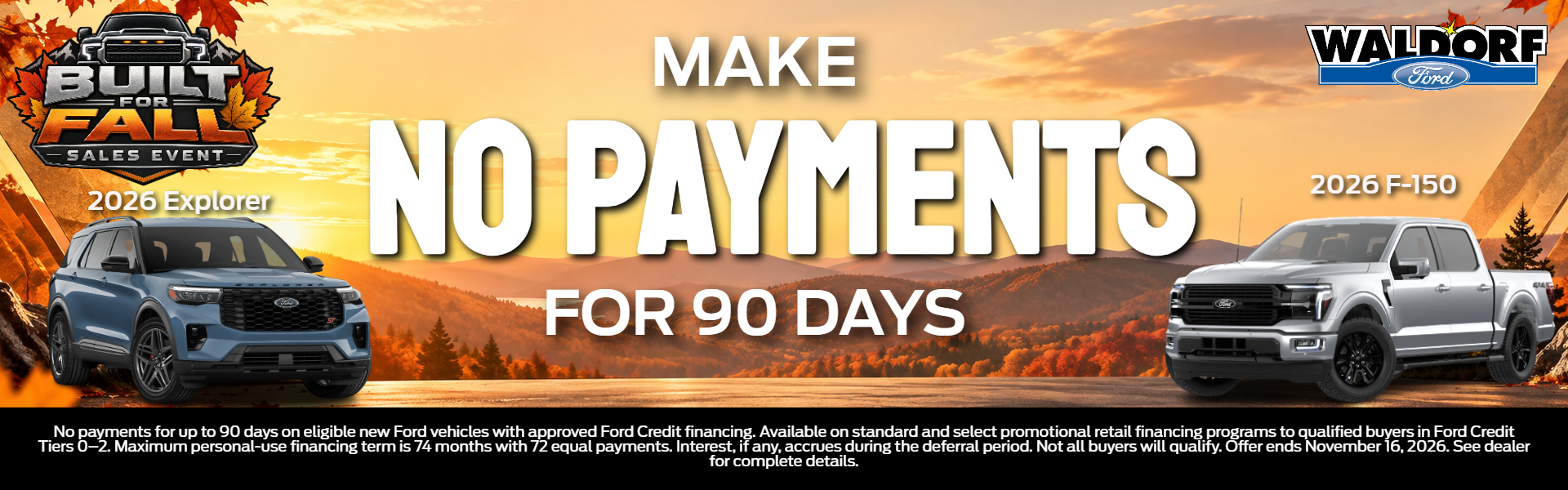 Make No Payments for 90 Days