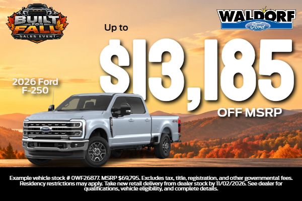 Up to $13,185 off MSRP on new Ford F-250