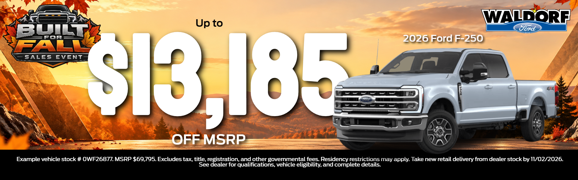 Up to $13,185 off MSRP on new Ford F-250