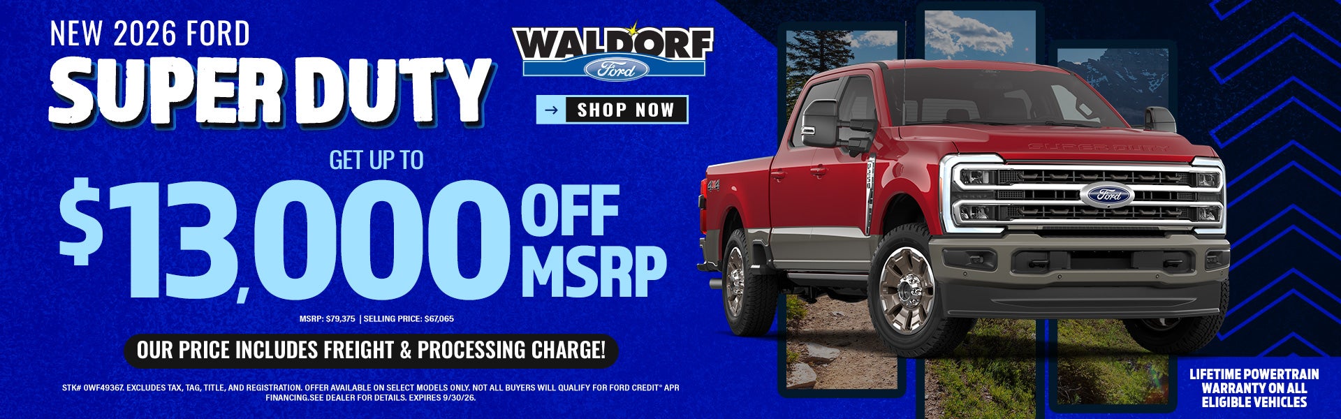 Get up to $13,000 off MSRP on a new 2026 Super Duty